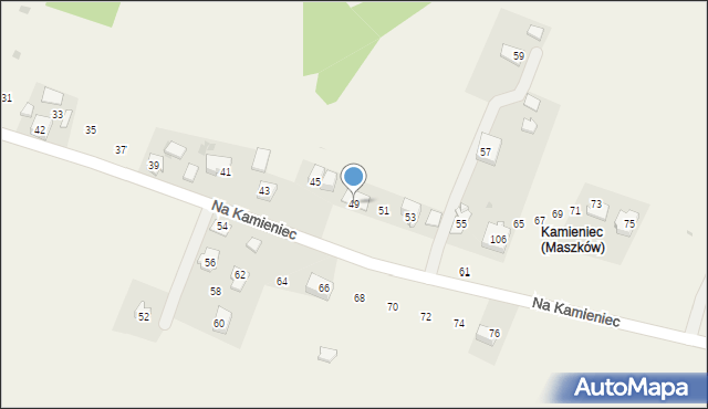 Maszków, Na Kamieniec, 49, mapa Maszków