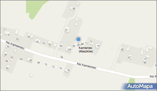 Maszków, Na Kamieniec, 67, mapa Maszków