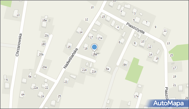 Mętków, Nadwiślańska, 19a, mapa Mętków