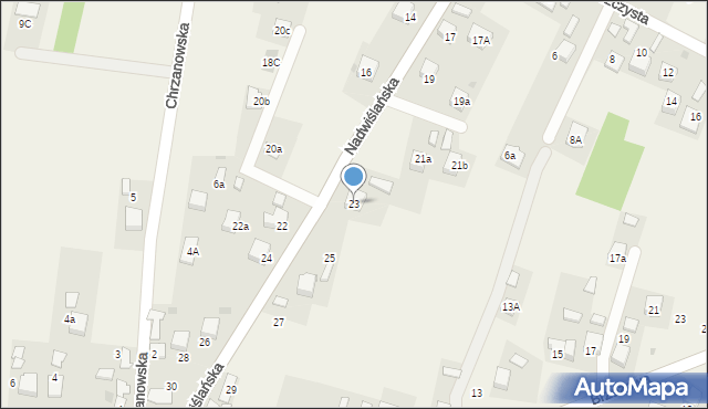 Mętków, Nadwiślańska, 23, mapa Mętków