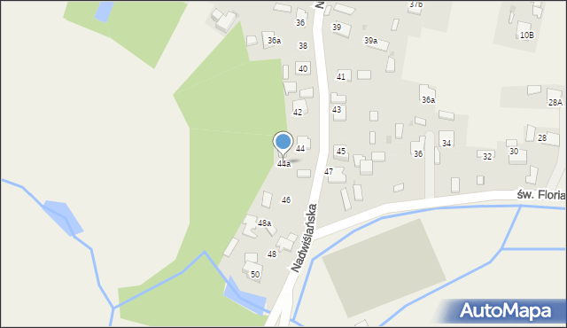 Mętków, Nadwiślańska, 44a, mapa Mętków