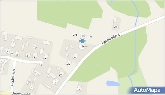 Miąse, Napoleońska, 25, mapa Miąse