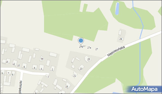 Miąse, Napoleońska, 27b, mapa Miąse