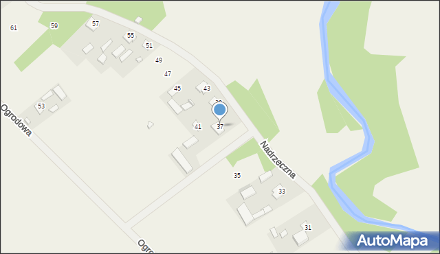Michalów, Nadrzeczna, 37, mapa Michalów