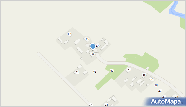 Michalów, Nadrzeczna, 69, mapa Michalów