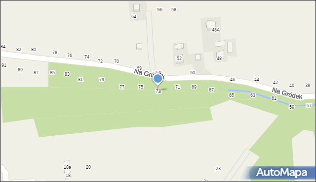 Michałowice, Na Gródek, 73, mapa Michałowice