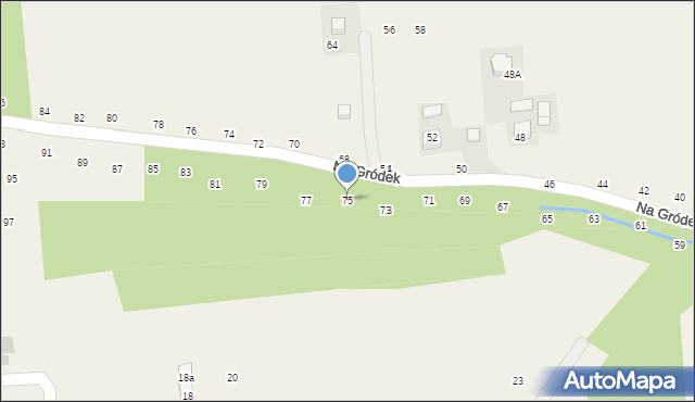 Michałowice, Na Gródek, 75, mapa Michałowice