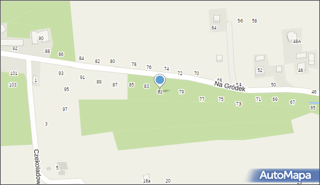 Michałowice, Na Gródek, 81, mapa Michałowice