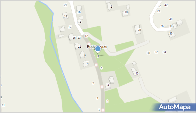 Michałowice, Nad Dłubnią, 8, mapa Michałowice