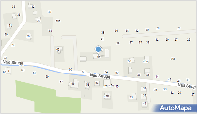Michałowice, Nad Strugą, 56, mapa Michałowice