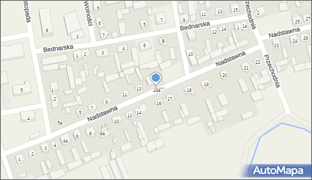 Miedzna, Nadstawna, 14a, mapa Miedzna