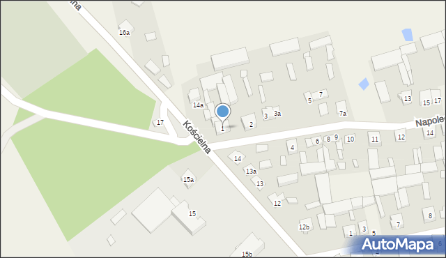 Miedzna, Napoleona, 1, mapa Miedzna