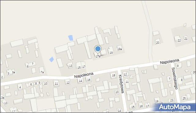 Miedzna, Napoleona, 17a, mapa Miedzna