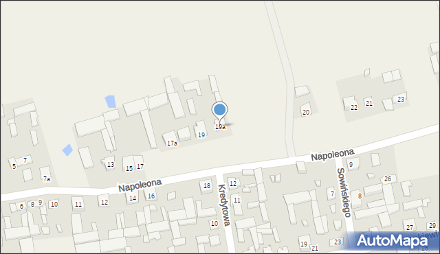 Miedzna, Napoleona, 19a, mapa Miedzna