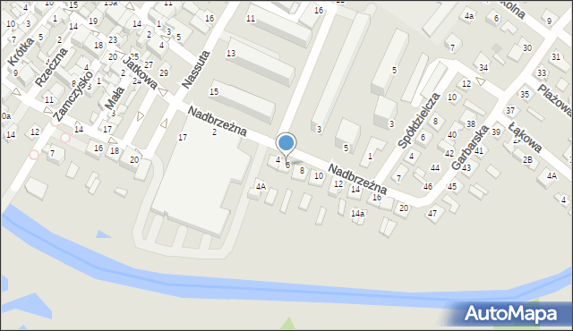 Międzyrzec Podlaski, Nadbrzeżna, 6, mapa Międzyrzec Podlaski