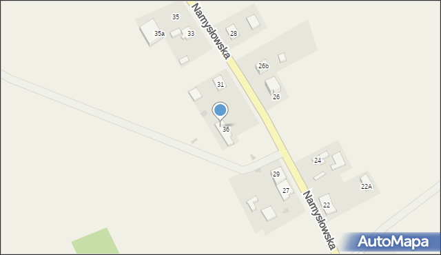 Miejsce, Namysłowska, 36a, mapa Miejsce