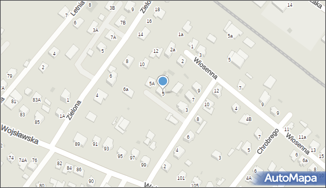 Mielec, Nadziei, 5, mapa Mielca