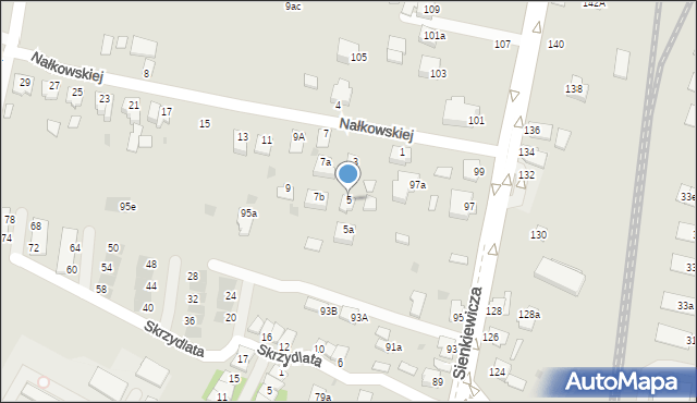 Mielec, Nałkowskiej Zofii, 5, mapa Mielca