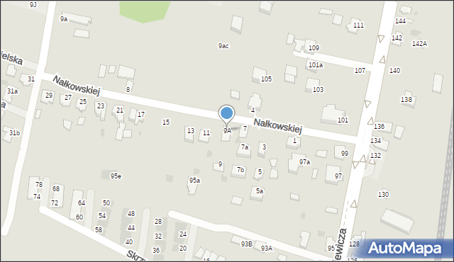 Mielec, Nałkowskiej Zofii, 9A, mapa Mielca
