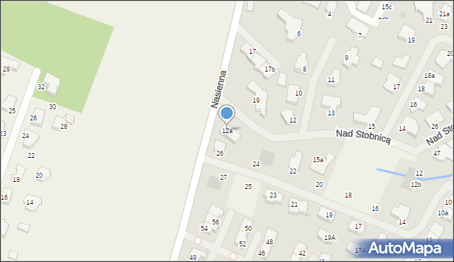 Mierzyn, Nad Stobnicą, 12a, mapa Mierzyn