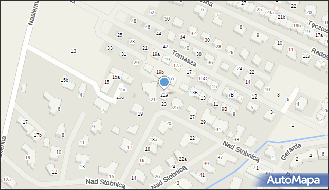 Mierzyn, Nad Stobnicą, 21a, mapa Mierzyn