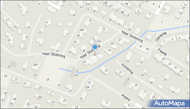 Mierzyn, Nad Stobnicą, 43, mapa Mierzyn