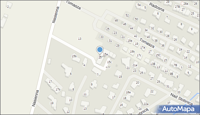 Mierzyn, Nasienna, 15, mapa Mierzyn