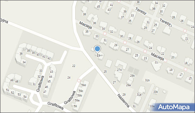 Mierzyn, Nasienna, 23/1, mapa Mierzyn