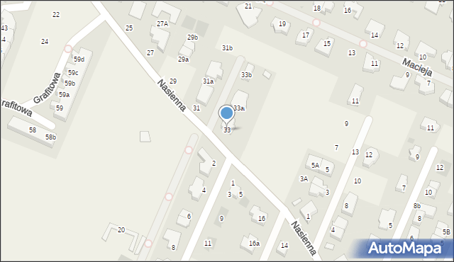 Mierzyn, Nasienna, 33, mapa Mierzyn