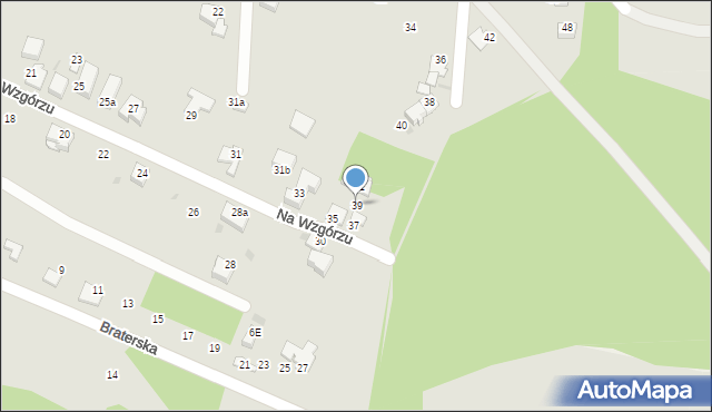 Mikołów, Na Wzgórzu, 39, mapa Mikołów