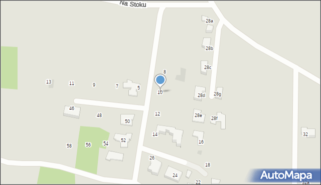 Mikołów, Na Stoku, 10, mapa Mikołów