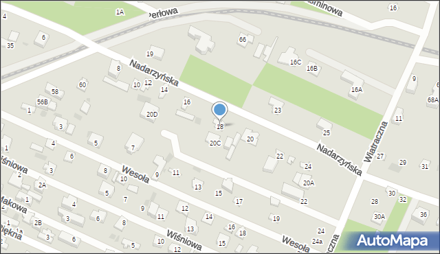 Milanówek, Nadarzyńska, 18, mapa Milanówek