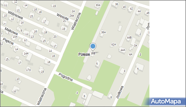 Milanówek, Nadarzyńska, 36B, mapa Milanówek