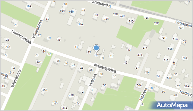 Milanówek, Nadarzyńska, 37, mapa Milanówek