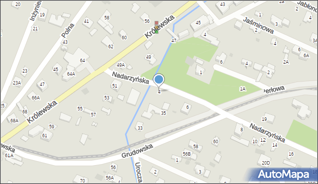 Milanówek, Nadarzyńska, 4, mapa Milanówek