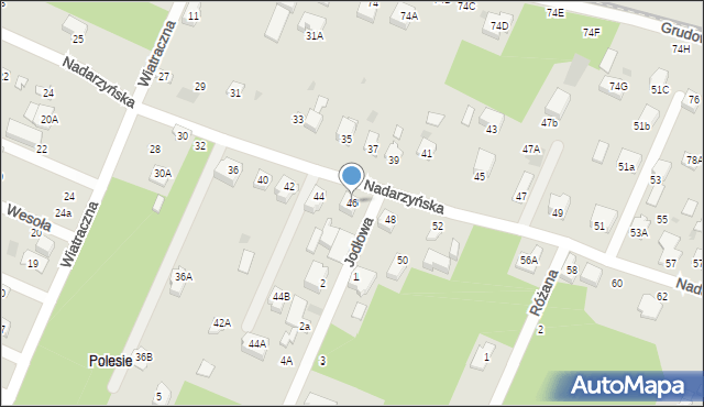 Milanówek, Nadarzyńska, 46, mapa Milanówek