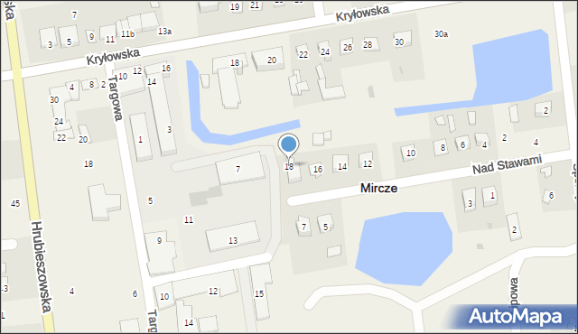 Mircze, Nad Stawami, 18, mapa Mircze