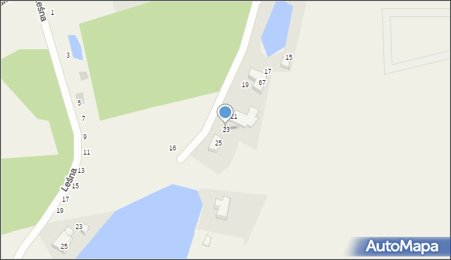 Miszewo, Nad Stawem, 23, mapa Miszewo