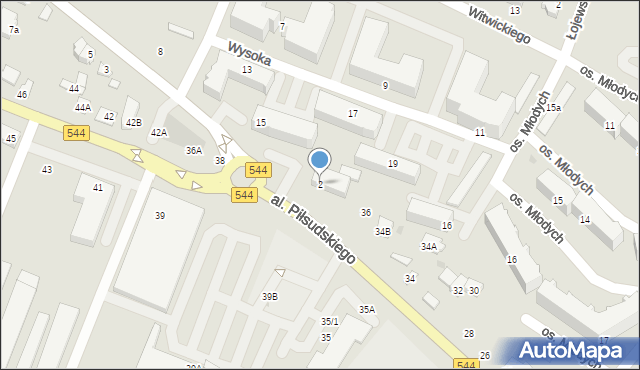 Mława, Napoleońska, 2, mapa Mława