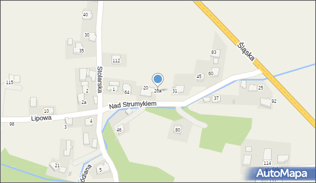 Młynka, Nad Strumykiem, 7, mapa Młynka