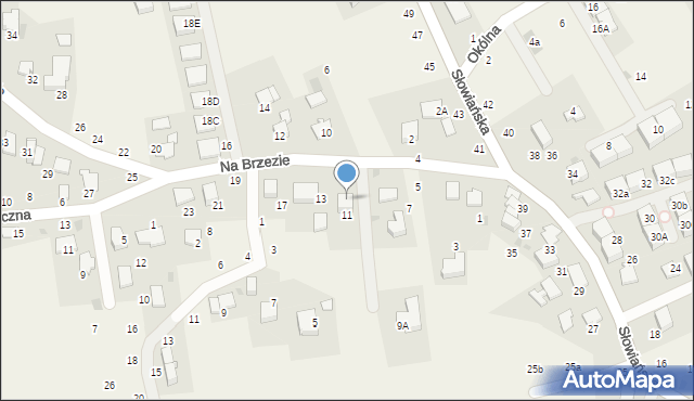 Modlniczka, Na Brzezie, 163, mapa Modlniczka