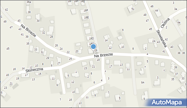 Modlniczka, Na Brzezie, 18, mapa Modlniczka