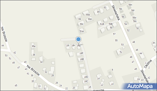 Modlniczka, Na Brzezie, 18g, mapa Modlniczka