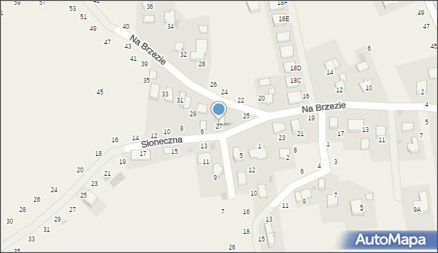 Modlniczka, Na Brzezie, 27, mapa Modlniczka