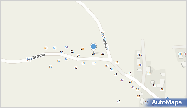 Modlniczka, Na Brzezie, 46, mapa Modlniczka