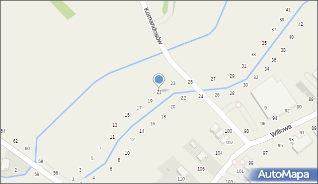 Modlniczka, Na Wedonkach, 21, mapa Modlniczka