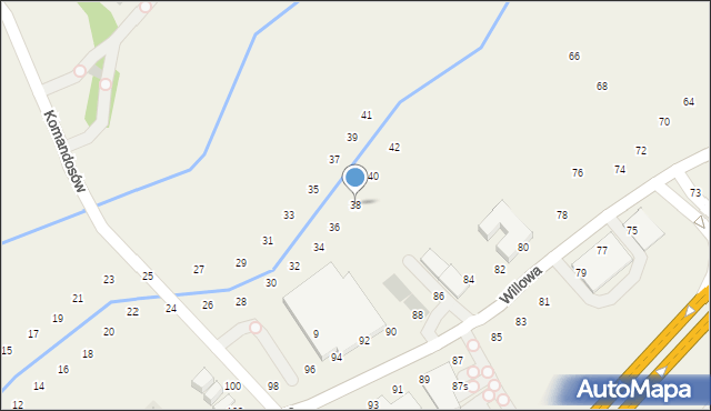 Modlniczka, Na Wedonkach, 38, mapa Modlniczka