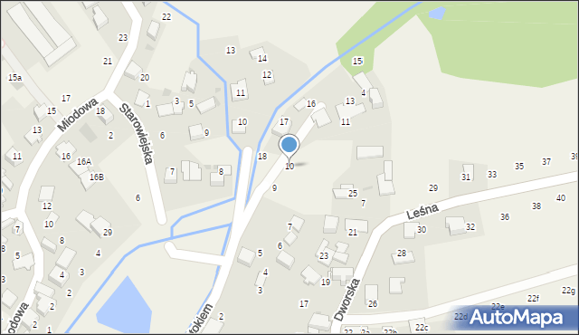 Modlniczka, Nad Potokiem, 10, mapa Modlniczka