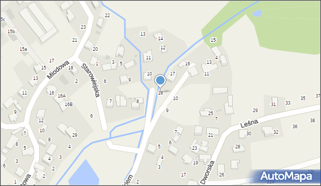 Modlniczka, Nad Potokiem, 18, mapa Modlniczka