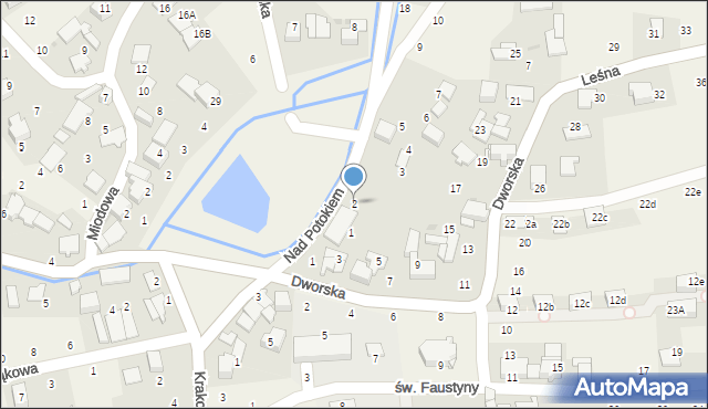Modlniczka, Nad Potokiem, 2, mapa Modlniczka